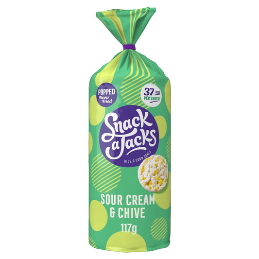 Snack a Jacks Sour Cream & Chive Jumbo Rice Cakes 117g — image 1
