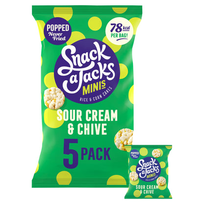 Snack a Jacks Sour Cream & Chive Rice Cakes Multipack Snacks 5x19g — image 1