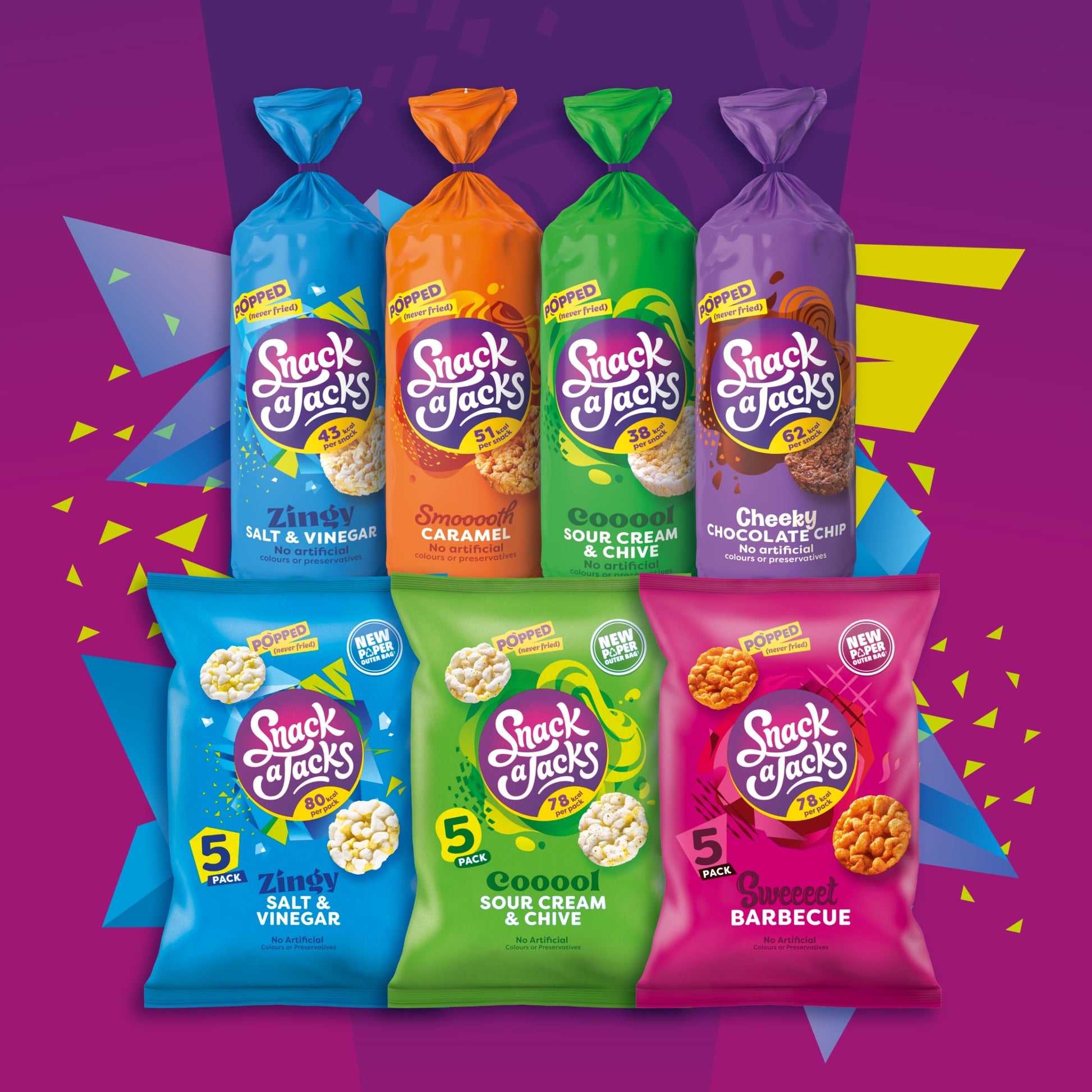 Snack a Jacks Sour Cream & Chive Rice Cakes Multipack Snacks 5x19g — image 4