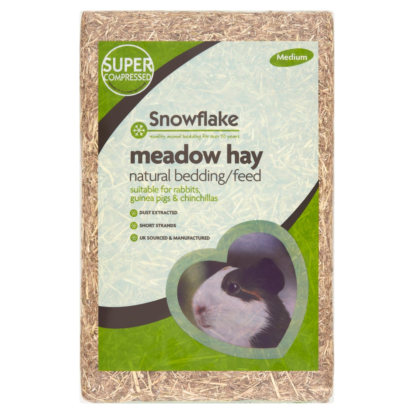 Snowflake Meadow Hay Natural Bedding/Feed Medium 1.5KG — image 1