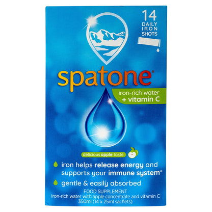 Spatone Apple Flavour Daily Iron Shot + Vit C 14 x 25ml Sachets — image 1