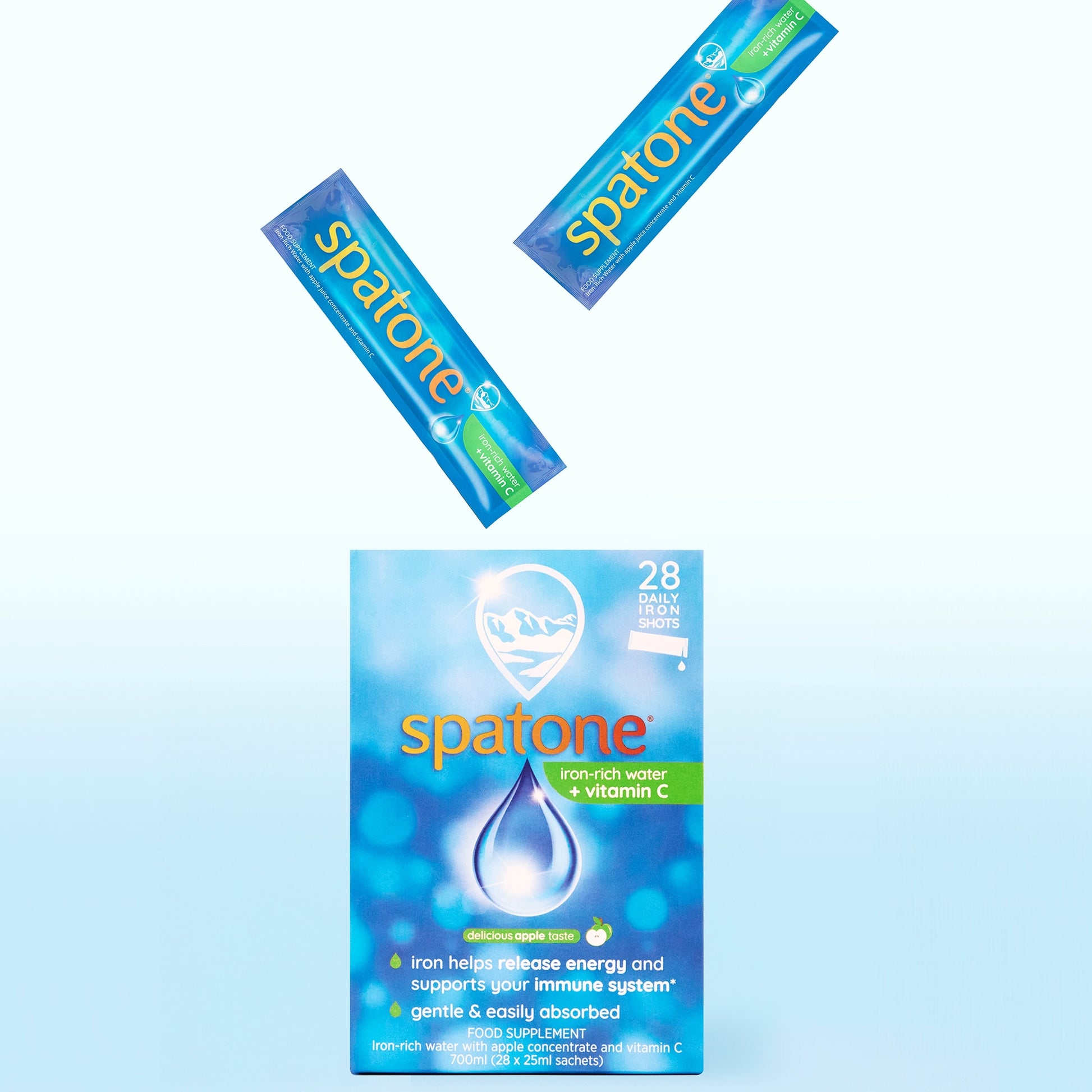 Spatone Liquid Iron Supplement with Vitamin C - Apple Sachets 28s — image 2