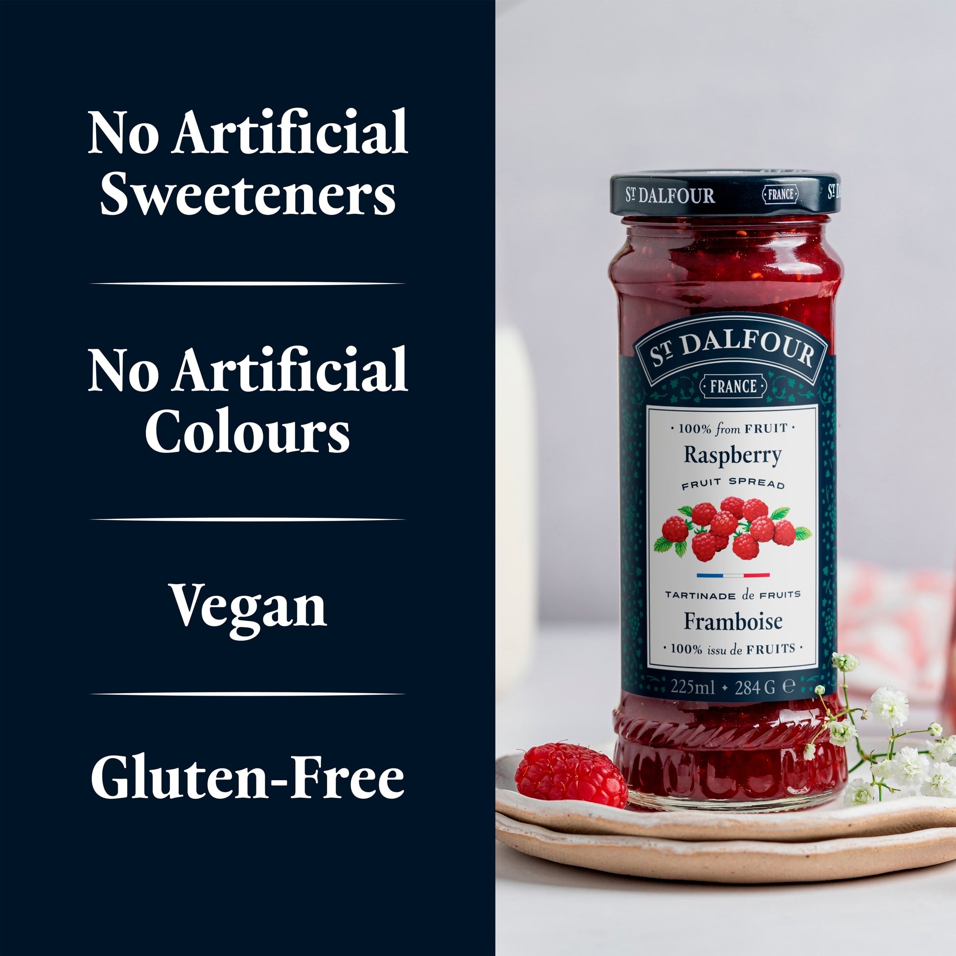 St Dalfour Raspberry Fruit Spread 284G — image 4