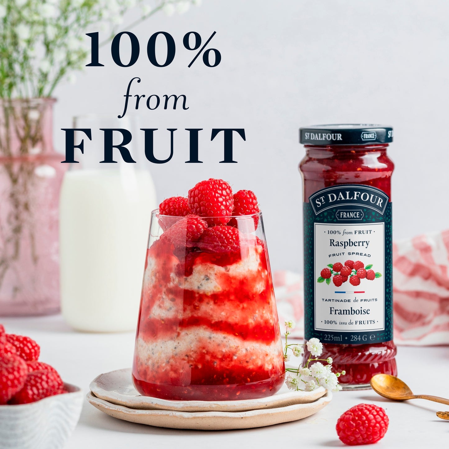 St Dalfour Raspberry Fruit Spread 284G — image 5