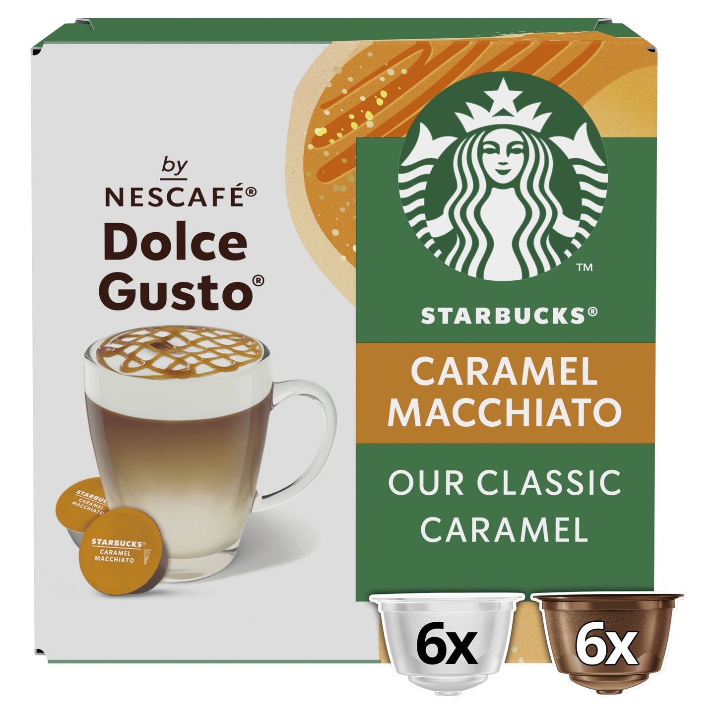 Starbucks by Nescafe Dolce Gusto Caramel Macchiato Coffee Pods x12 127.8g — image 1
