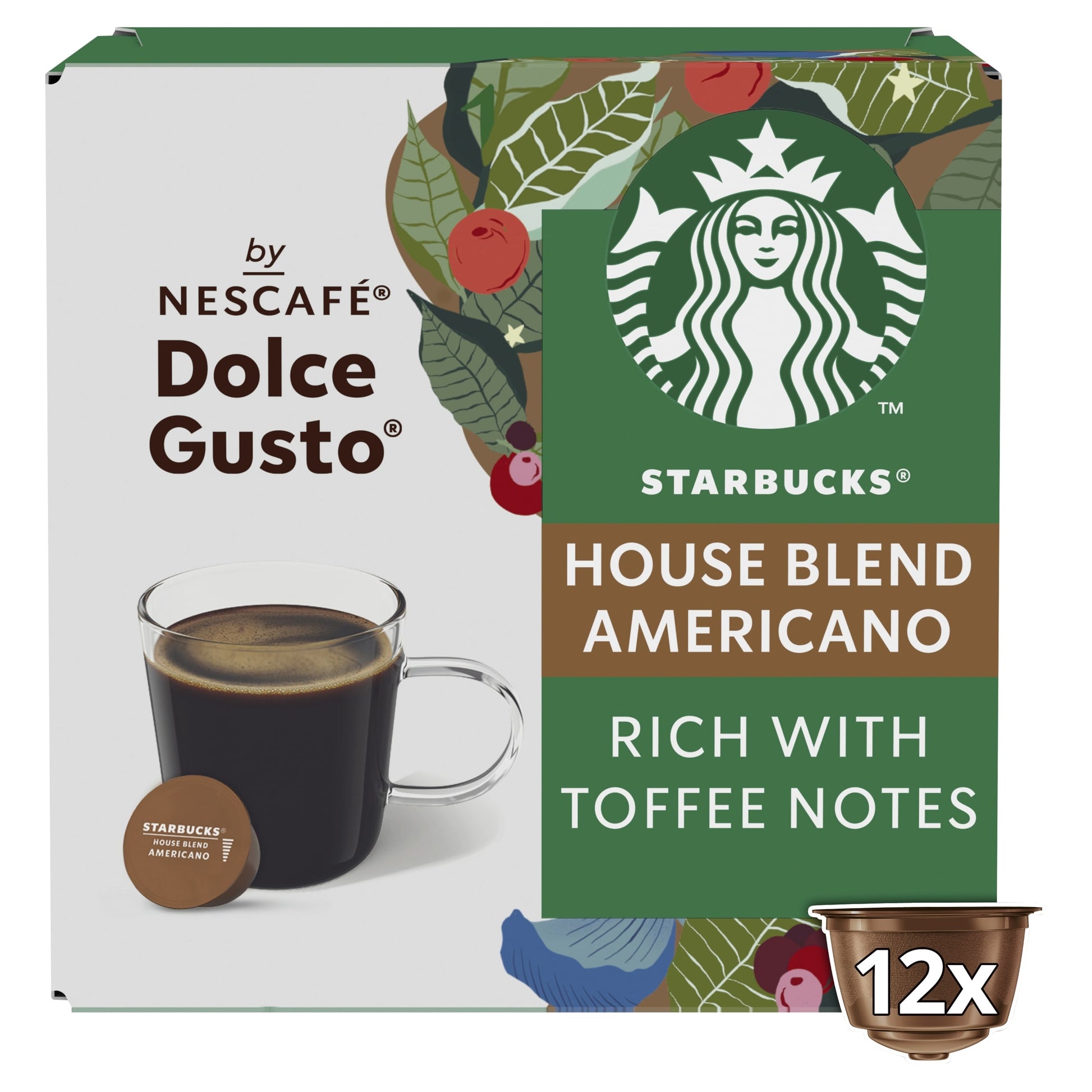 Starbucks by Nescafe Dolce Gusto House Blend Medium Roast Coffee Pods x12 102g — image 1