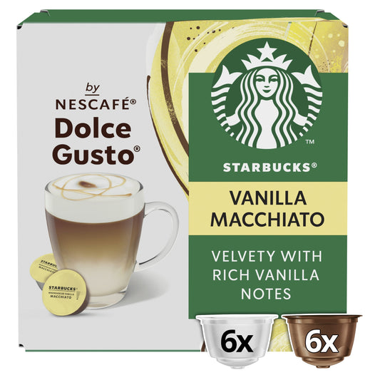 Starbucks by Nescafe Dolce Gusto Madagascar Vanilla Macchiato Coffee Pods x12 132g — image 1