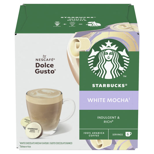 Starbucks by Nescafe Dolce Gusto White Mocha Coffee Pods x12 123g — image 1
