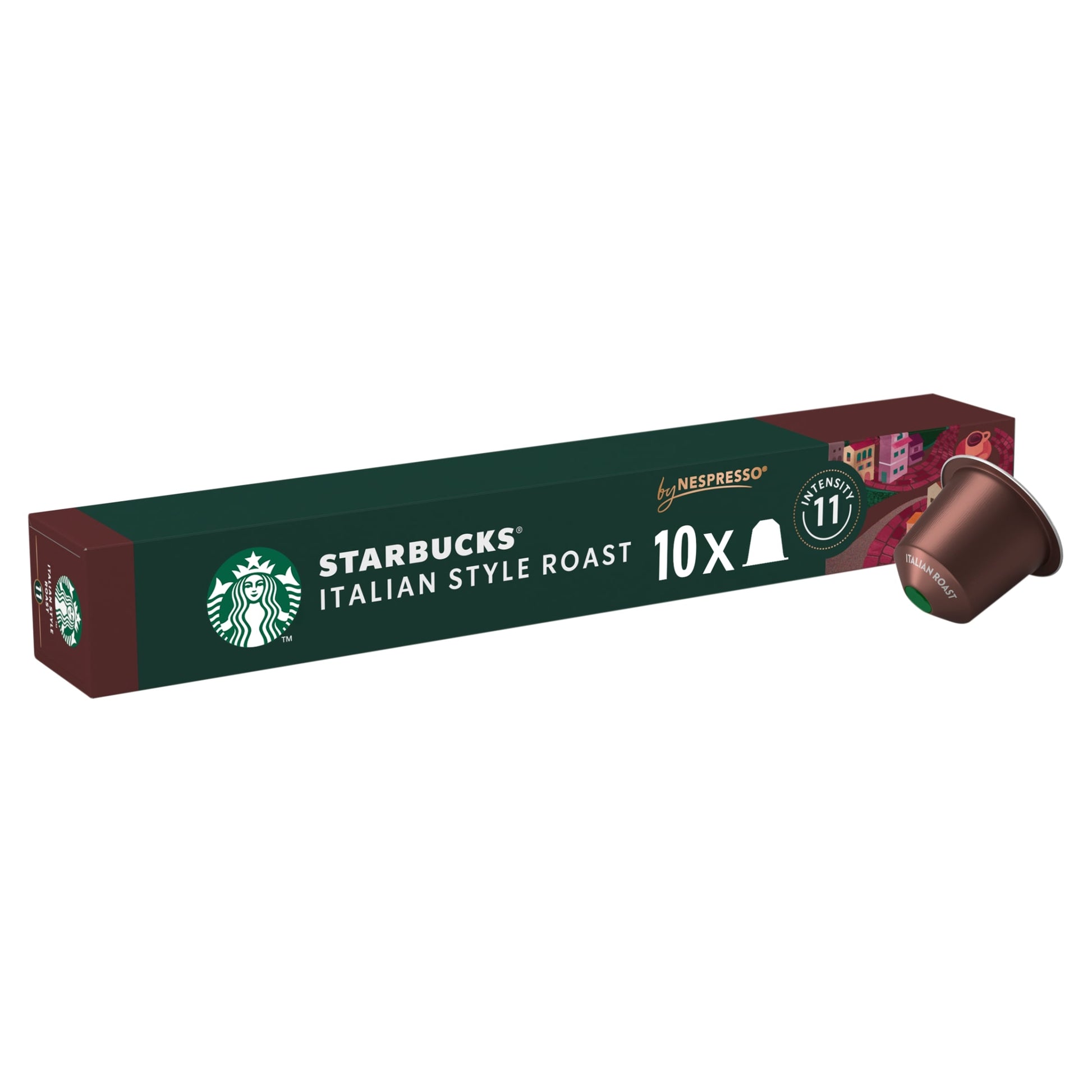 Starbucks by Nespresso Italian Style Roast 10 Coffee Pods 56g — image 1