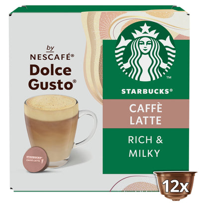 Starbucks Caffe Latte by Nescafe Dolce Gusto Coffee Pods x12 121.2g — image 1