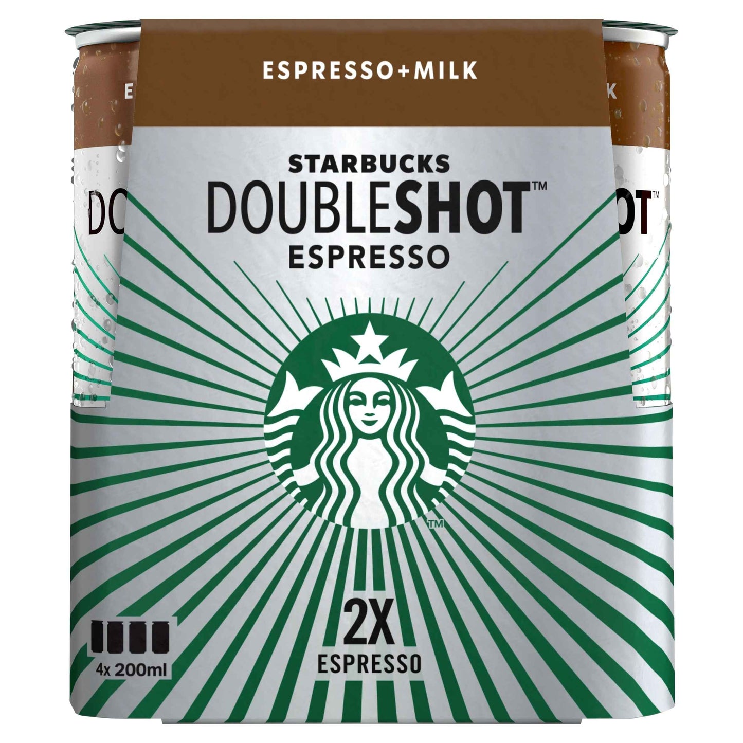 STARBUCKS Doubleshot Espresso Iced Coffee 4 X 200ml