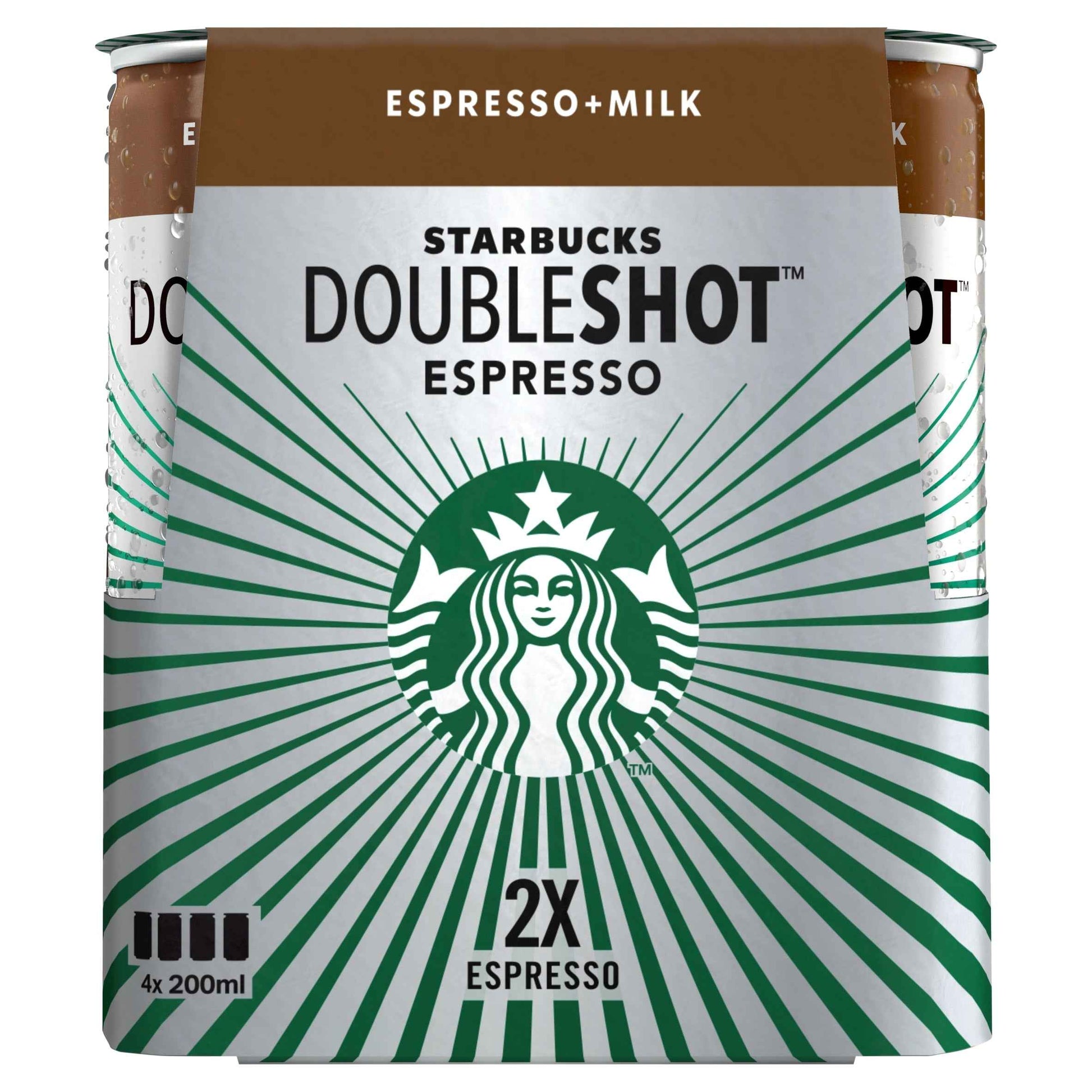 STARBUCKS Doubleshot Espresso Iced Coffee 4 X 200ml