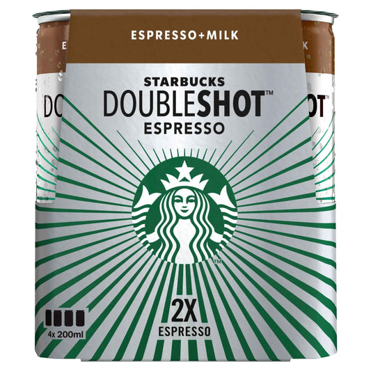 STARBUCKS Doubleshot Espresso Iced Coffee 4 X 200ml