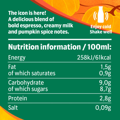 Starbucks Frappuccino Pumpkin Spice Flavour Coffee Drink 250ml — image 2