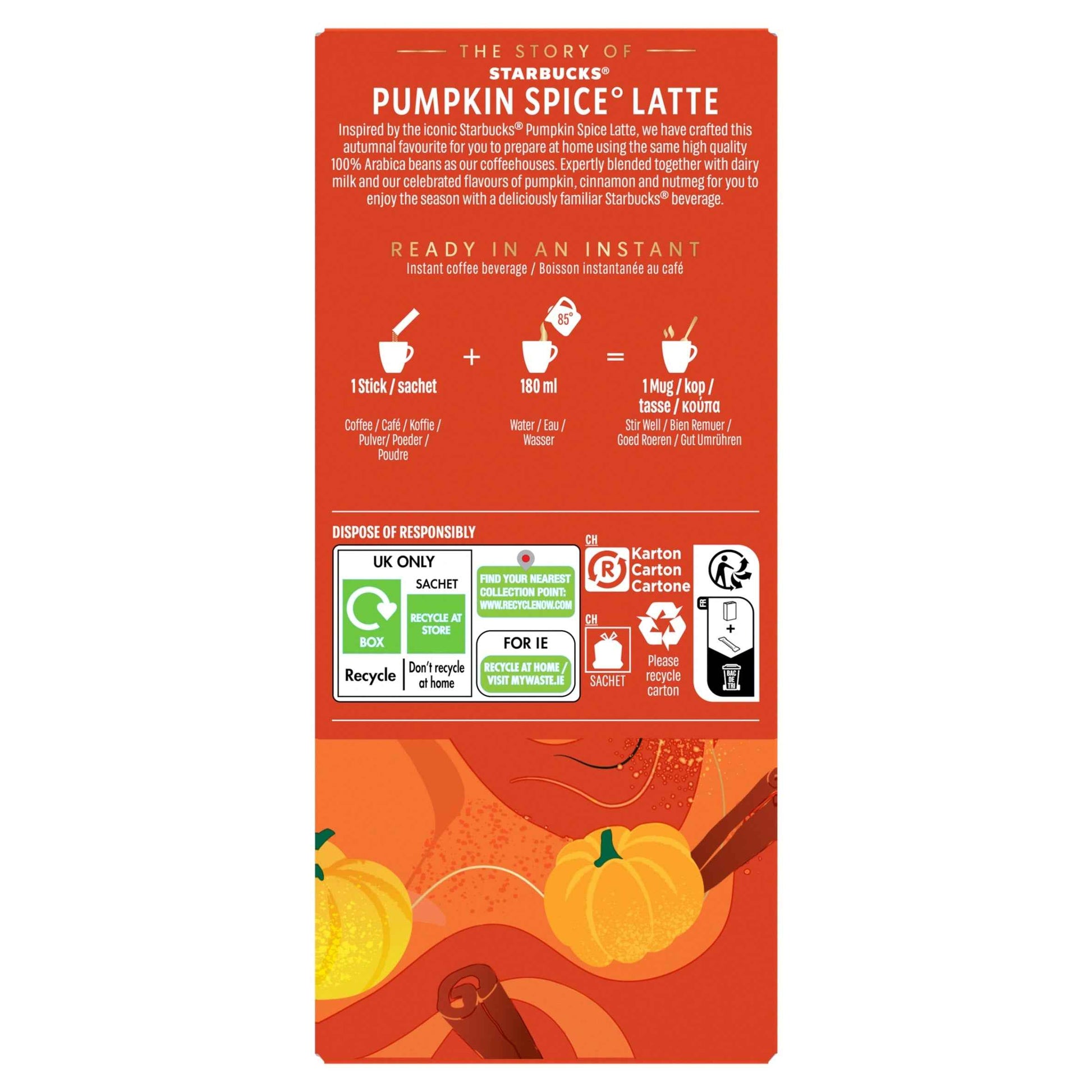 STARBUCKS Limited Edition Pumpkin Spice Latte Creamy & Spiced 4
