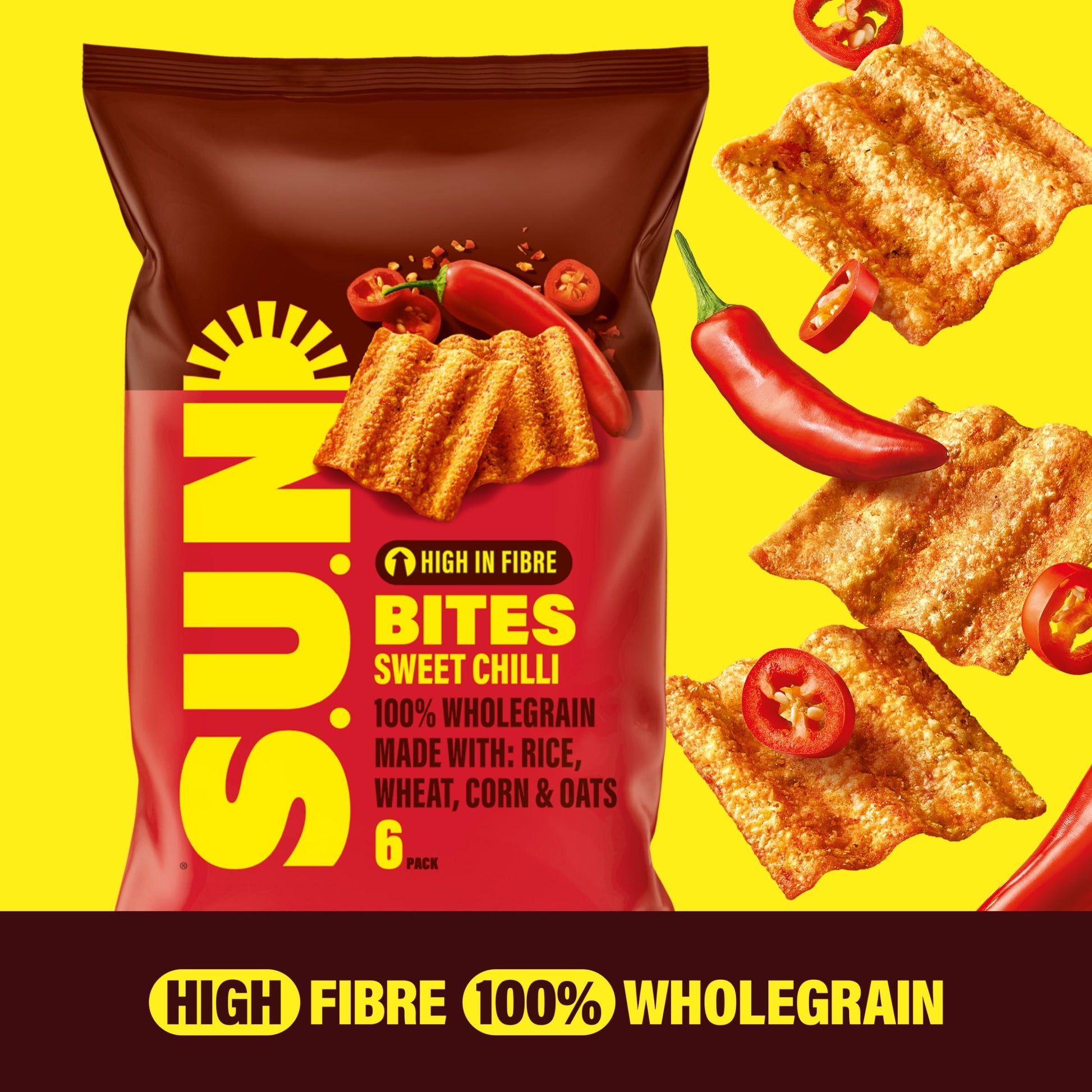 Sunbites Sun Ripened Sweet Chilli Multipack Crisps 6x25g — image 2