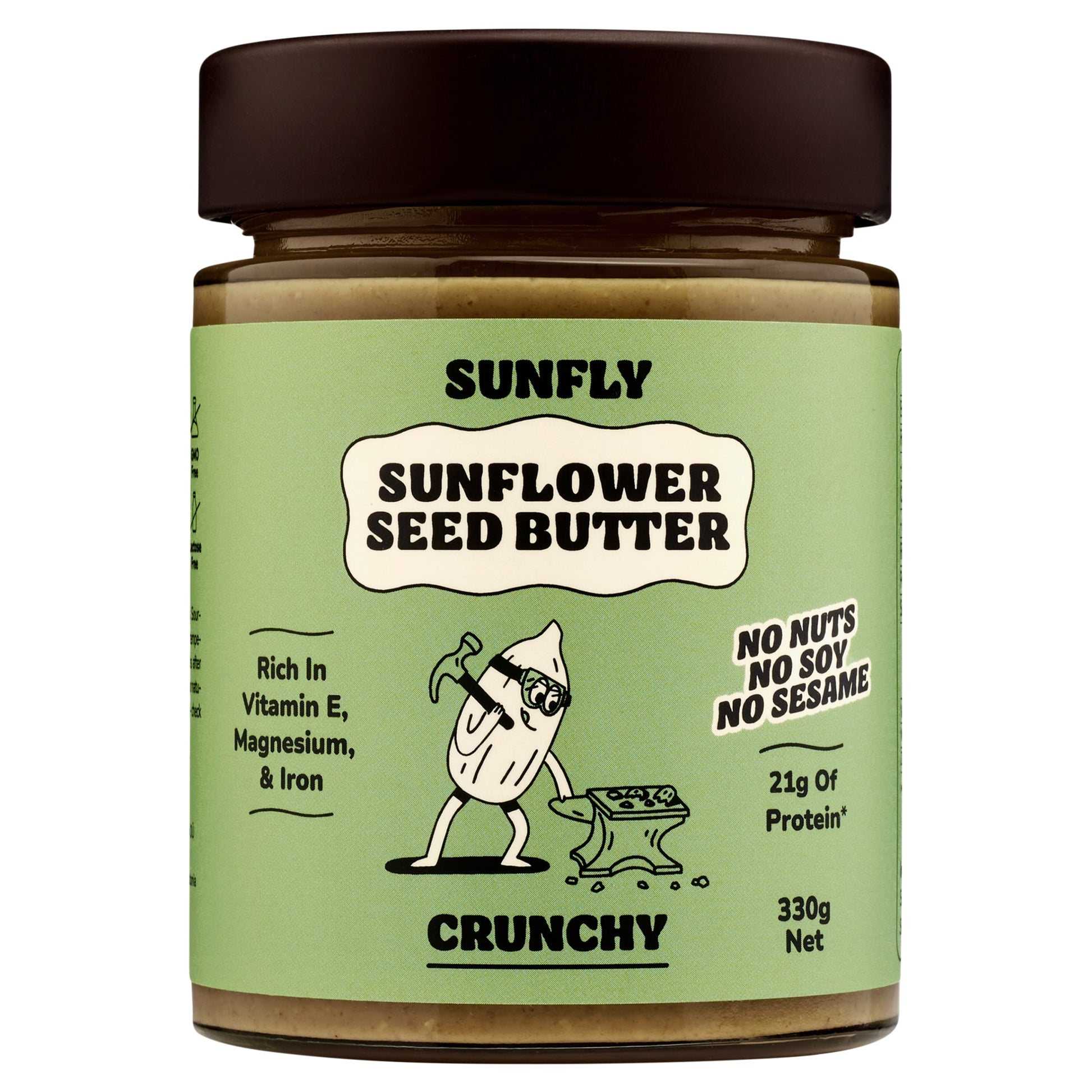 SUNFLY Sunflower seed butter Crunchy 330g — image 1