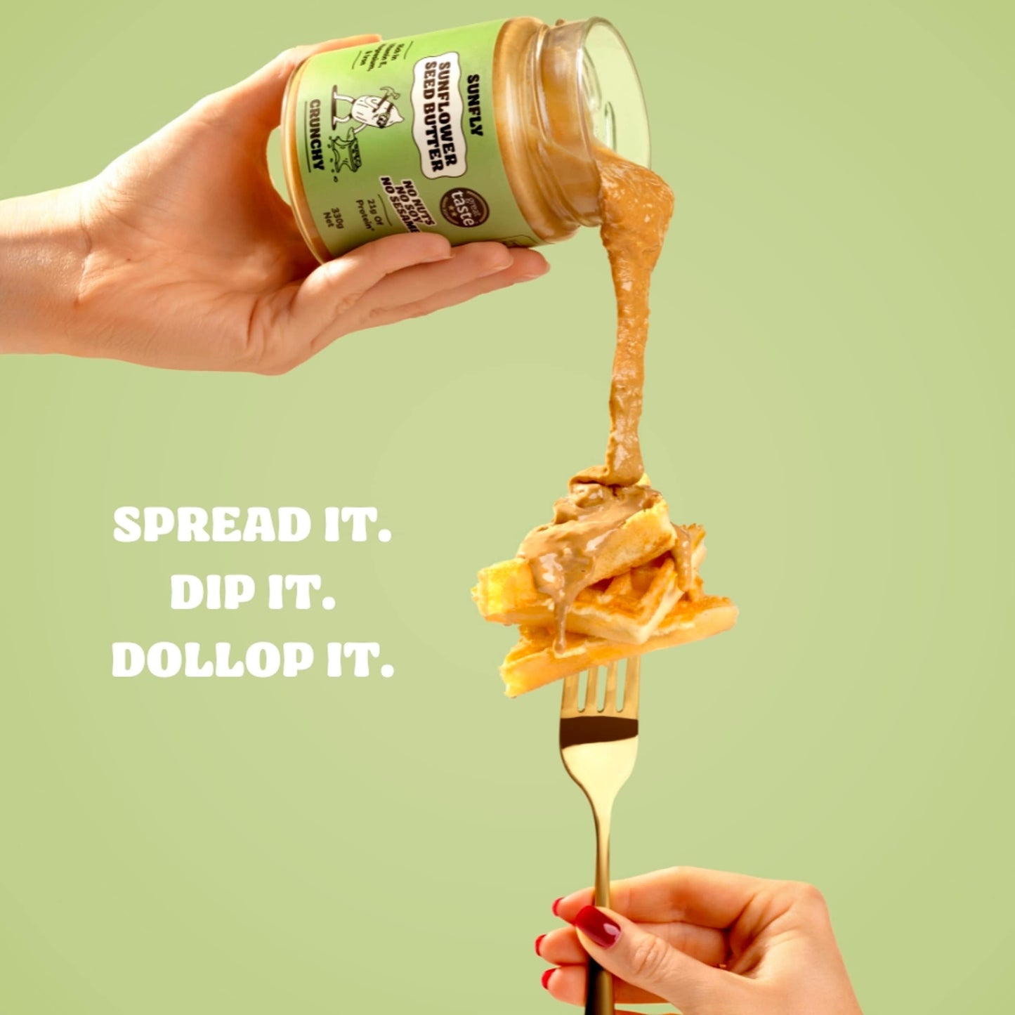 SUNFLY Sunflower seed butter Crunchy 330g — image 3