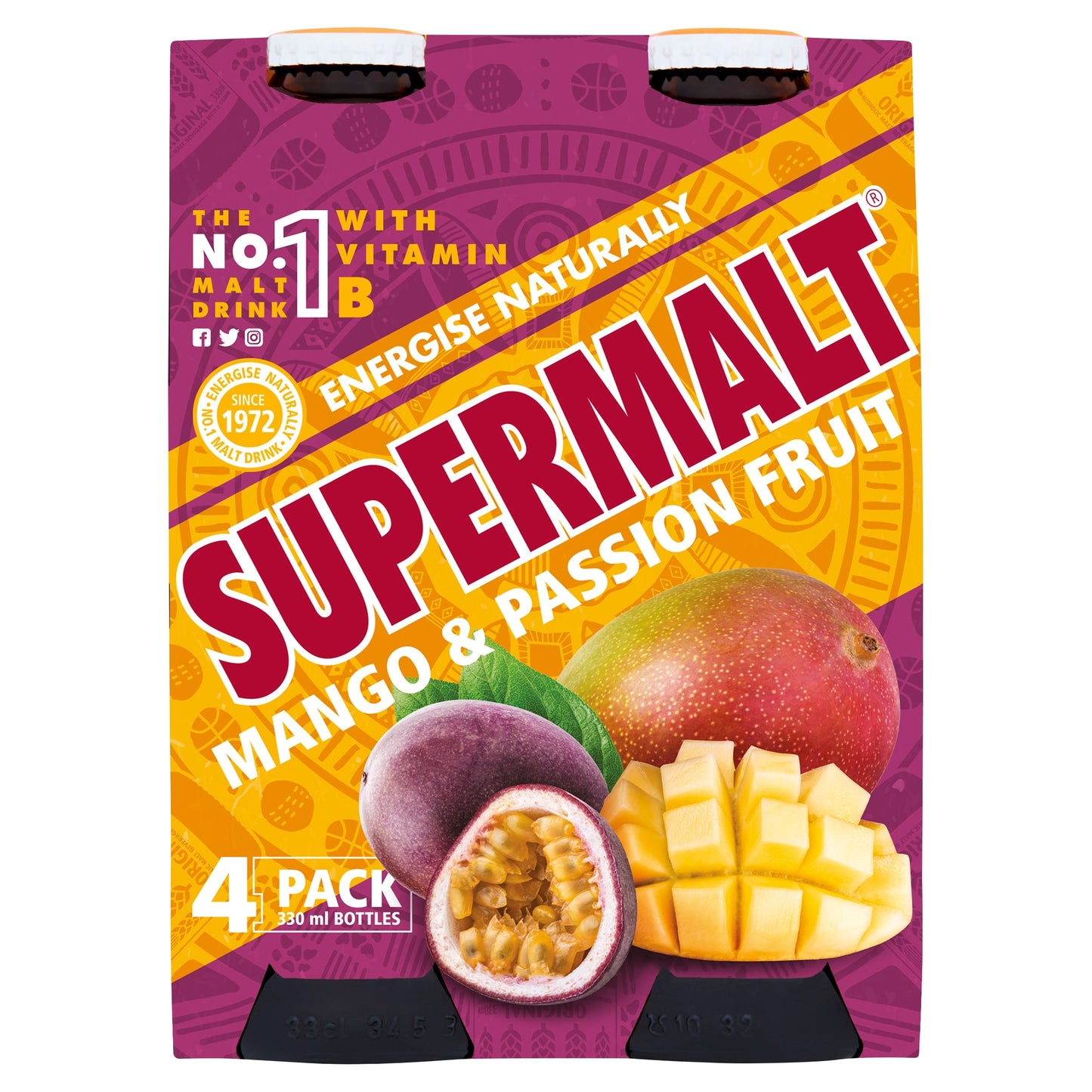 Supermalt Mango & Passion Fruit 4 x 330ml — image 1