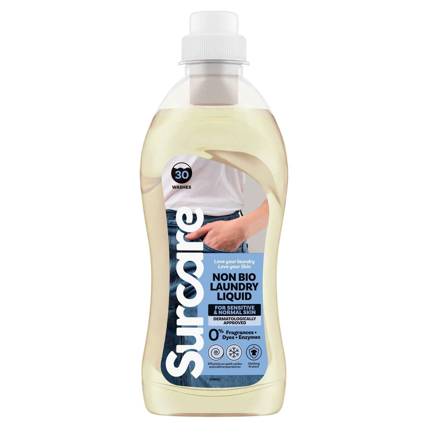 Surcare Sensitive Non Bio Laundry Liquid 750ml