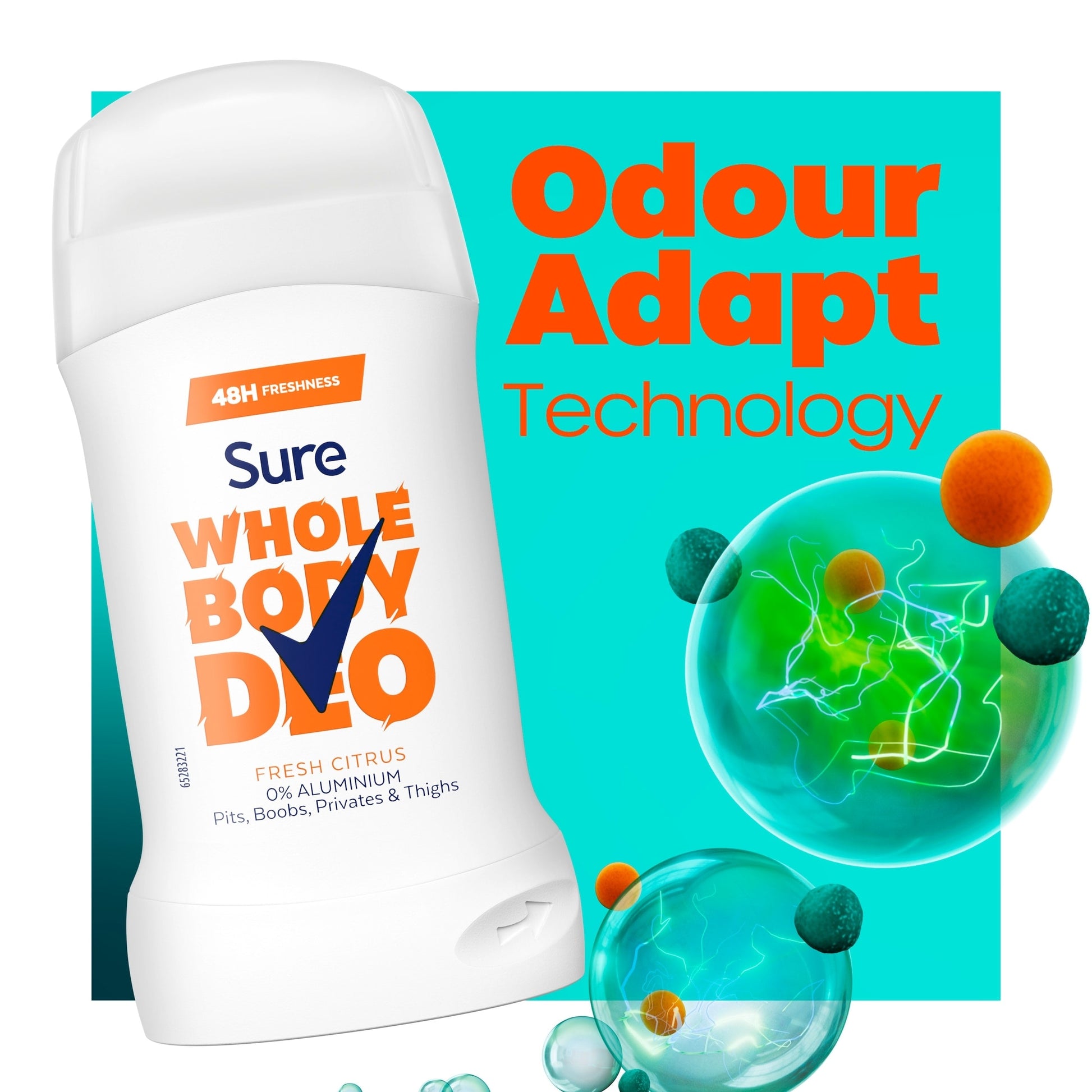 Sure Women Fresh Citrus Whole Body Deodorant Stick 48h Odour Control 50ml — image 3