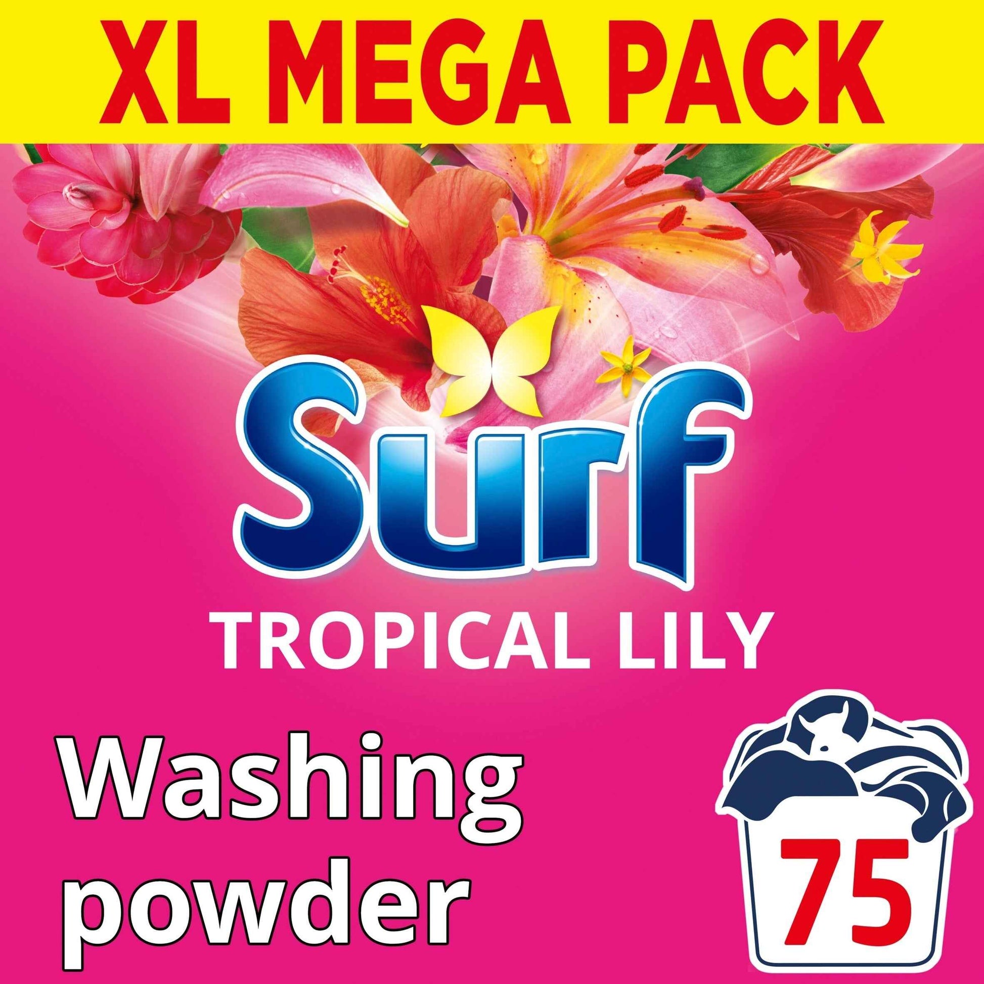 SURF Tropical Lily Laundry Washing Detergent Powder 75 Washes 3750g