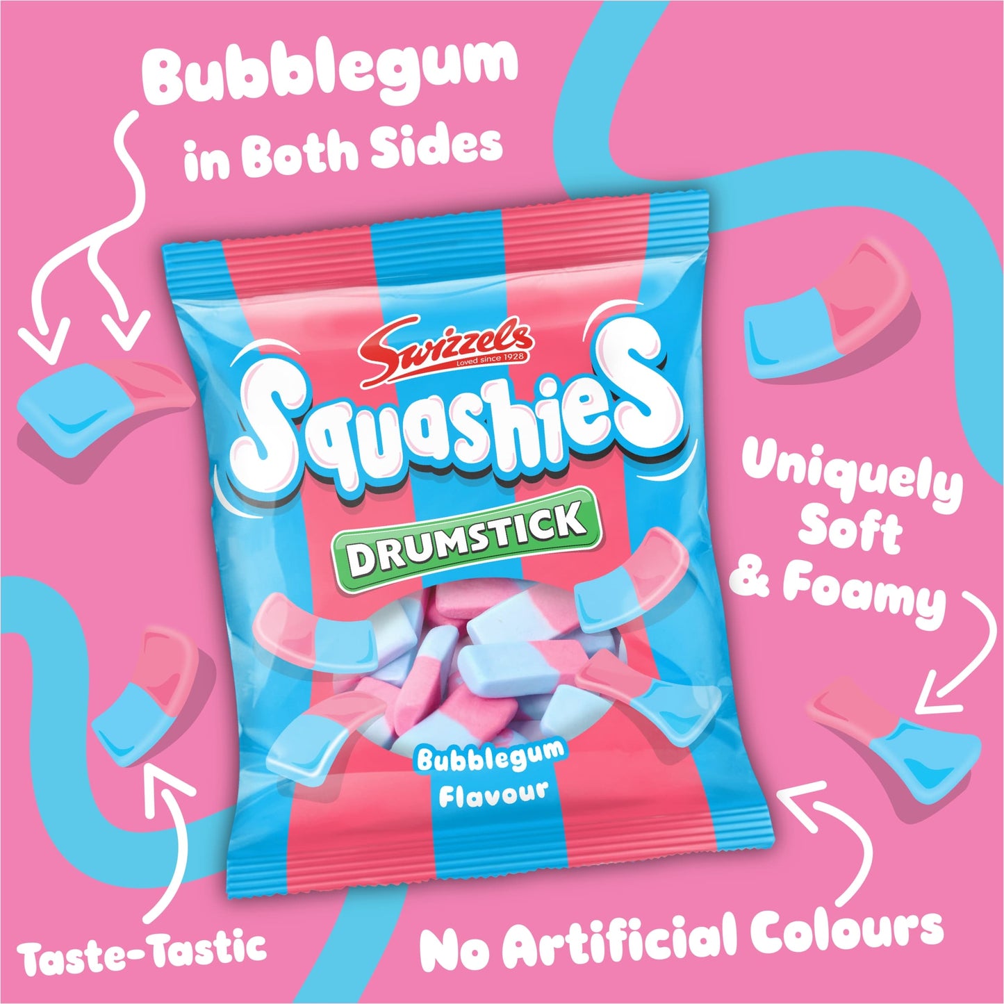 Swizzels Drumstick Squashies Bubblegum Flavour 140g — image 2