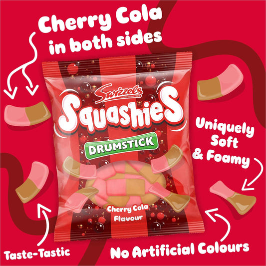 Swizzels Squashies Drumstick Cherry Cola 140g 140g pack shot