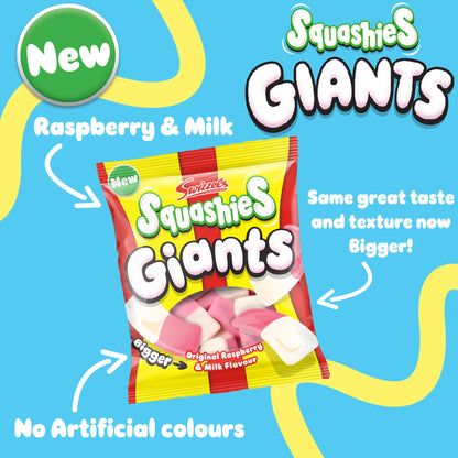 Swizzels Squashies Giants Original Raspberry & Milk Flavour 140g — image 2