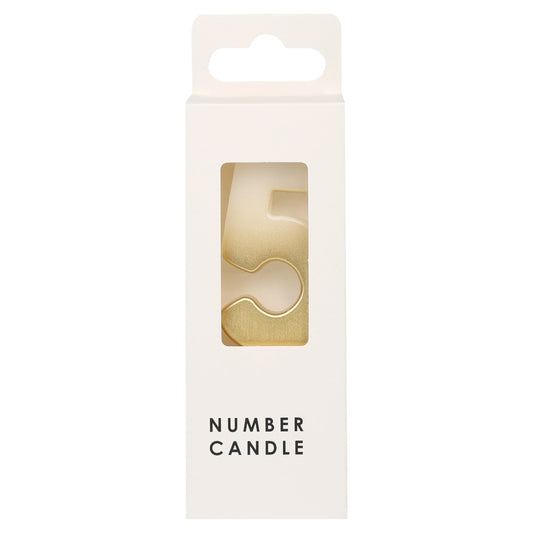 Table Fun Gold Numerical Candle No.5 - GOLD — image 1