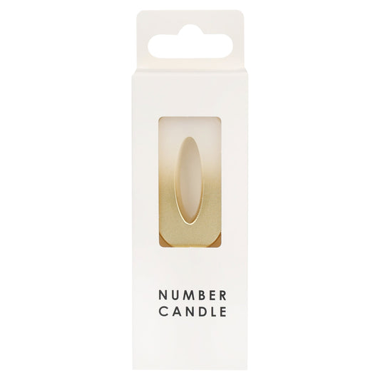 TABLE FUN NUMERICAL CANDLE NO.0 - GOLD — image 1