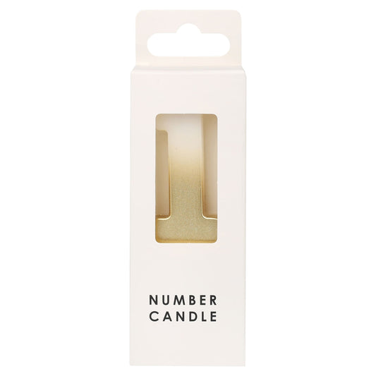 TABLE FUN NUMERICAL CANDLE NO. 1 - GOLD — image 1