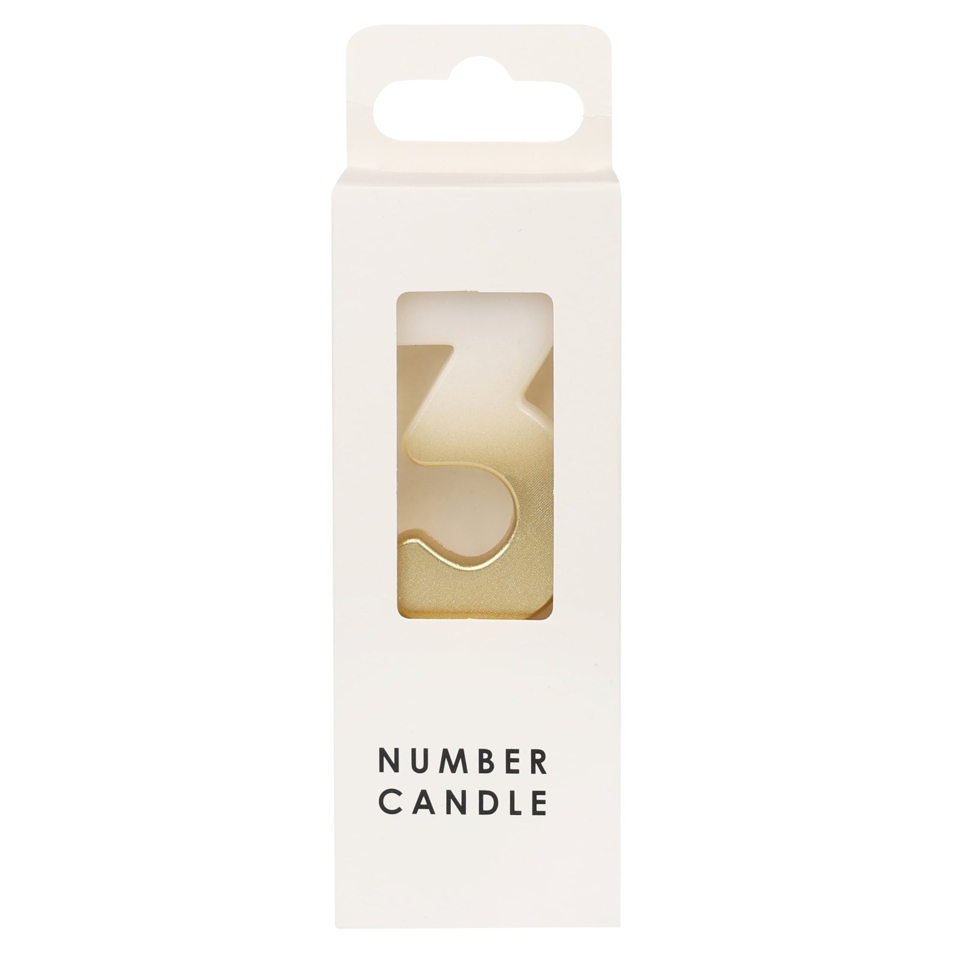 TABLE FUN NUMERICAL CANDLE NO.3 - GOLD — image 1