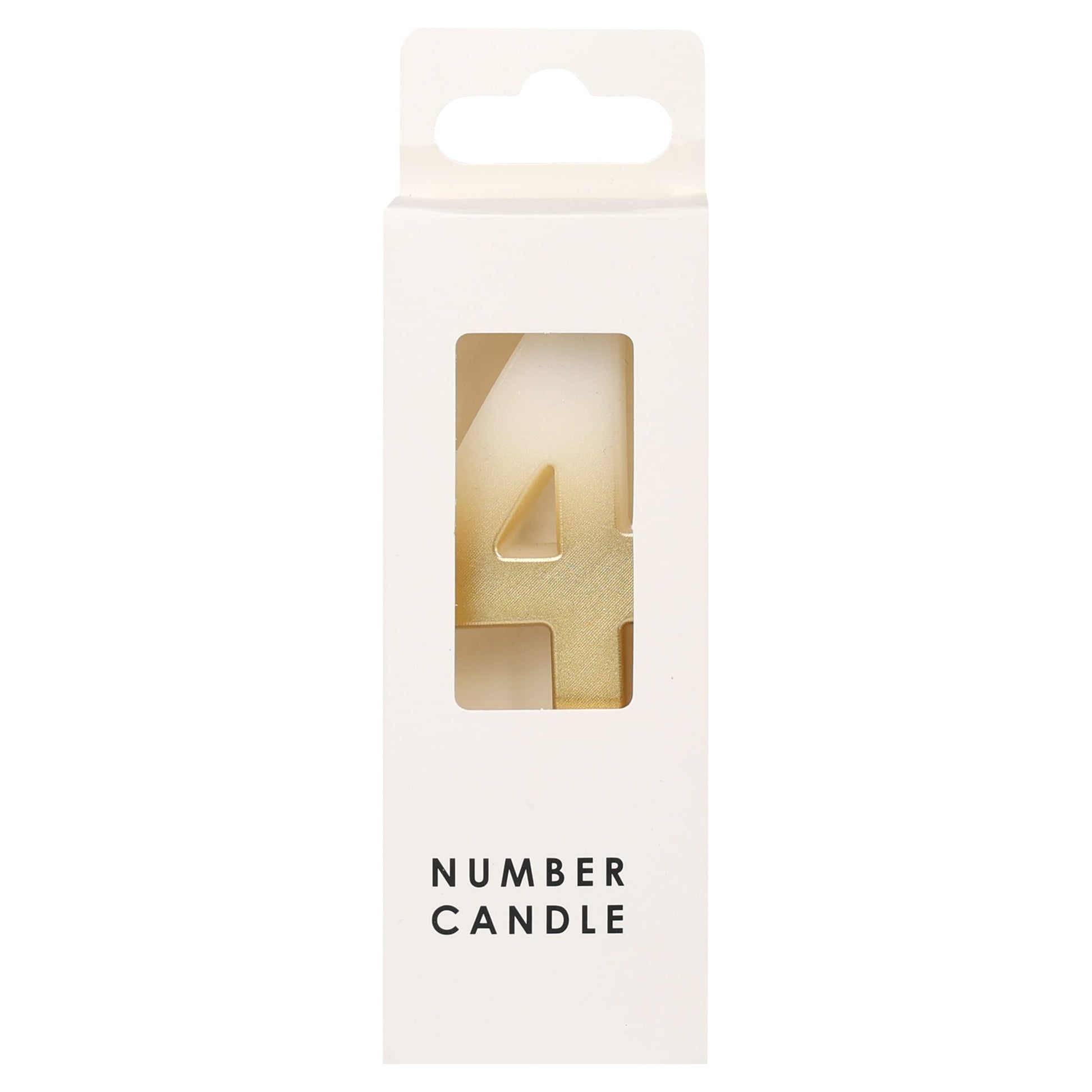 TABLE FUN NUMERICAL CANDLE NO.4 - GOLD — image 1