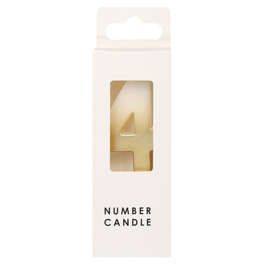 TABLE FUN NUMERICAL CANDLE NO.4 - GOLD — image 1