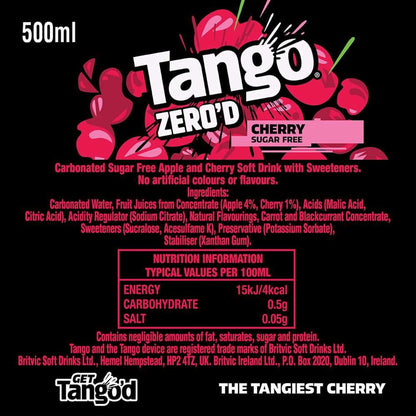 Tango Cherry Sugar Free Soft Drink 500ml — image 3