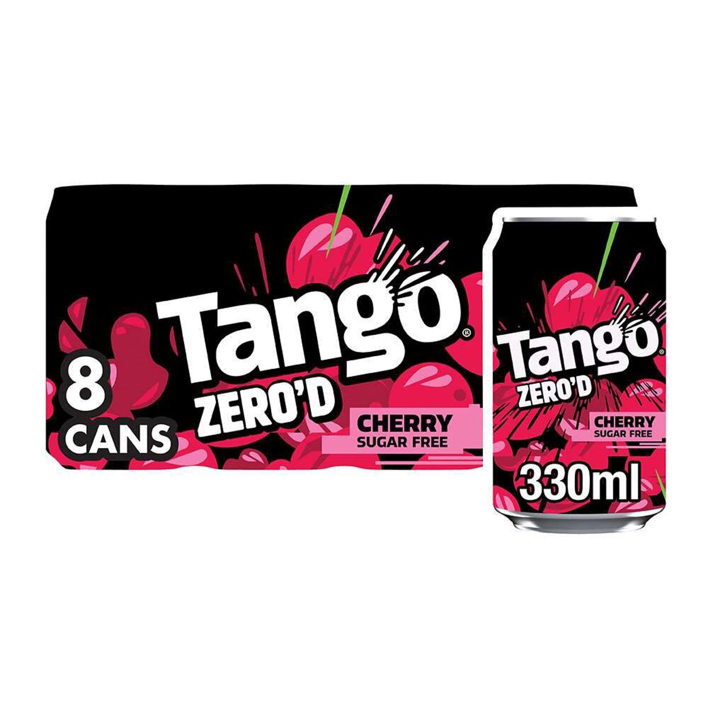 Tango Cherry Sugar Free Soft Drink 8 x 330ml — image 1