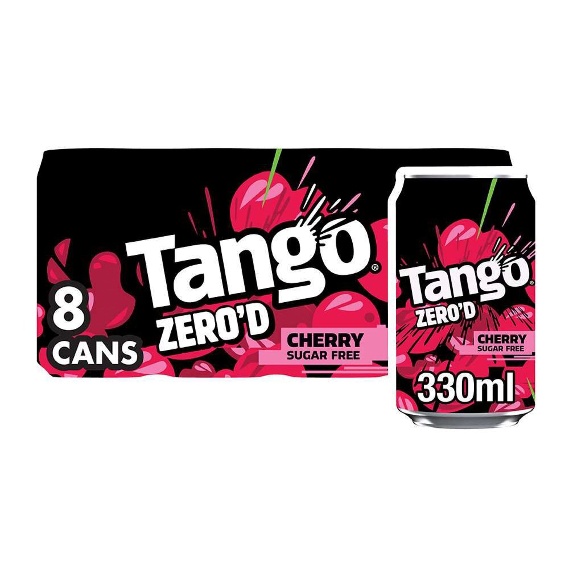Tango Cherry Sugar Free Soft Drink 8 x 330ml — image 1