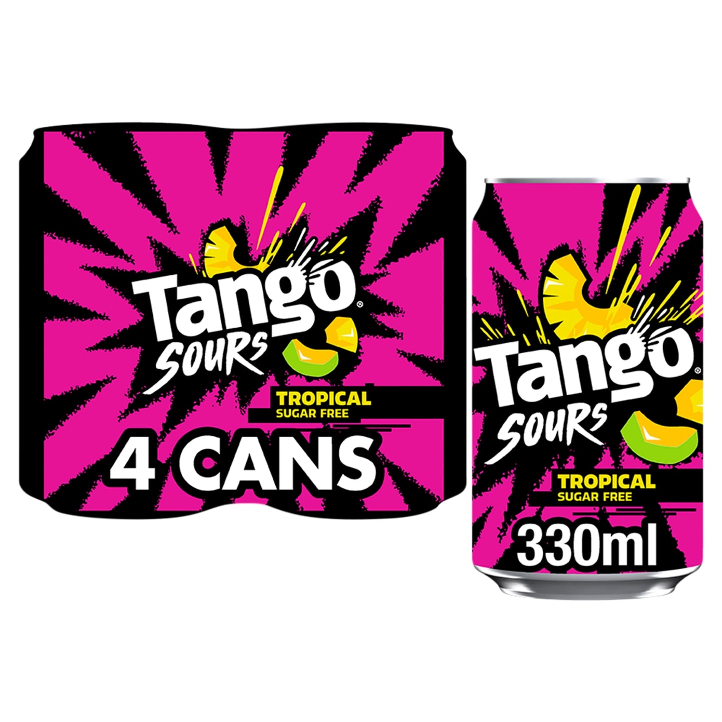 TANGO Sours Tropical Sugar Free 4x330ml — image 1