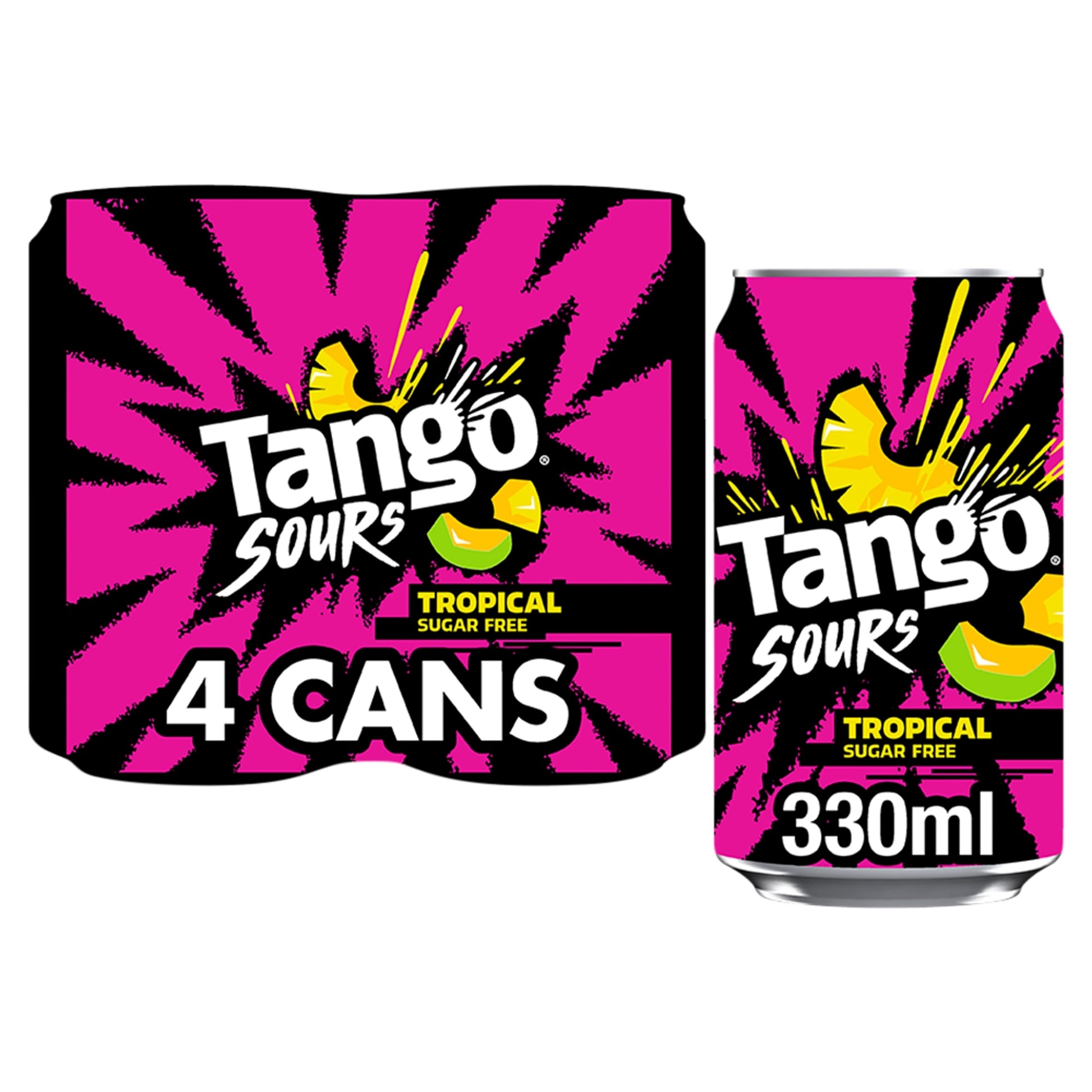 TANGO Sours Tropical Sugar Free 4x330ml — image 1