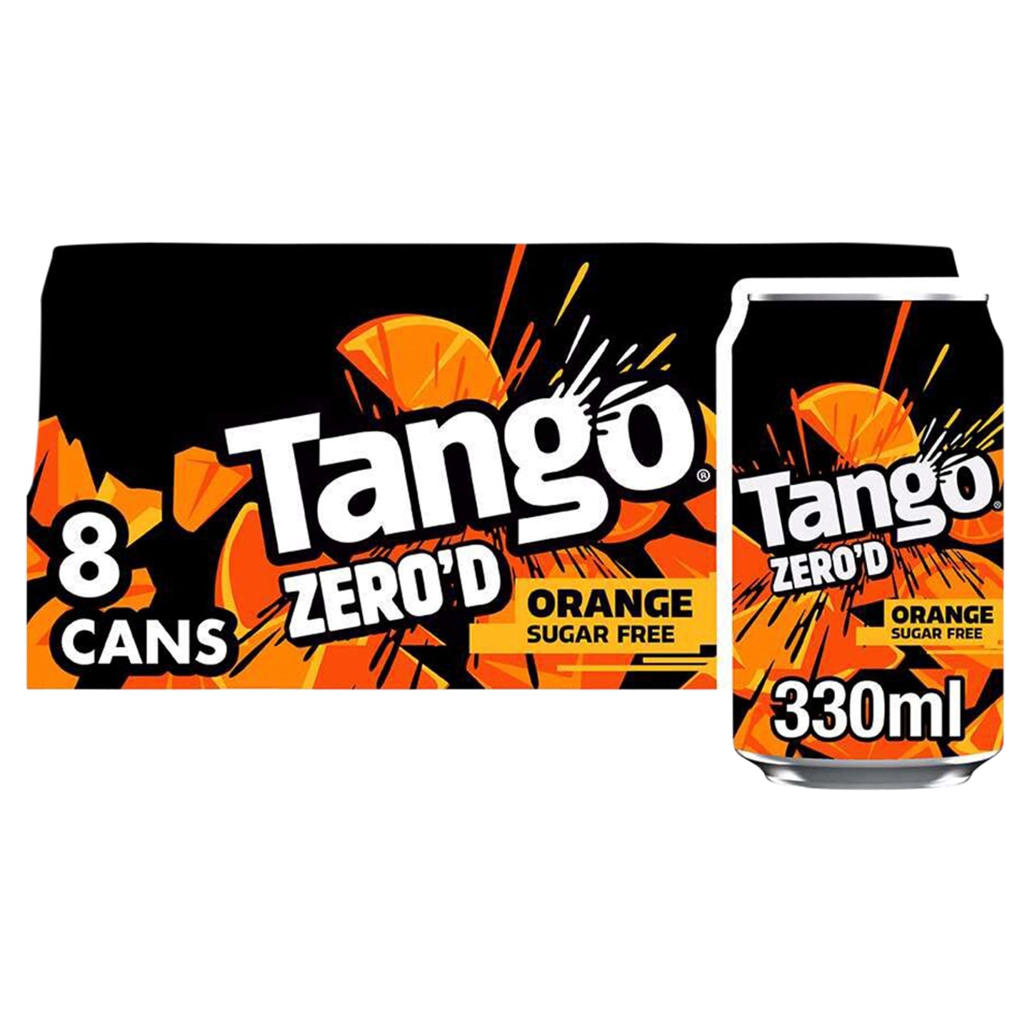 TANGO Zero'd Orange Sugar Free 8 x 330ml — image 1
