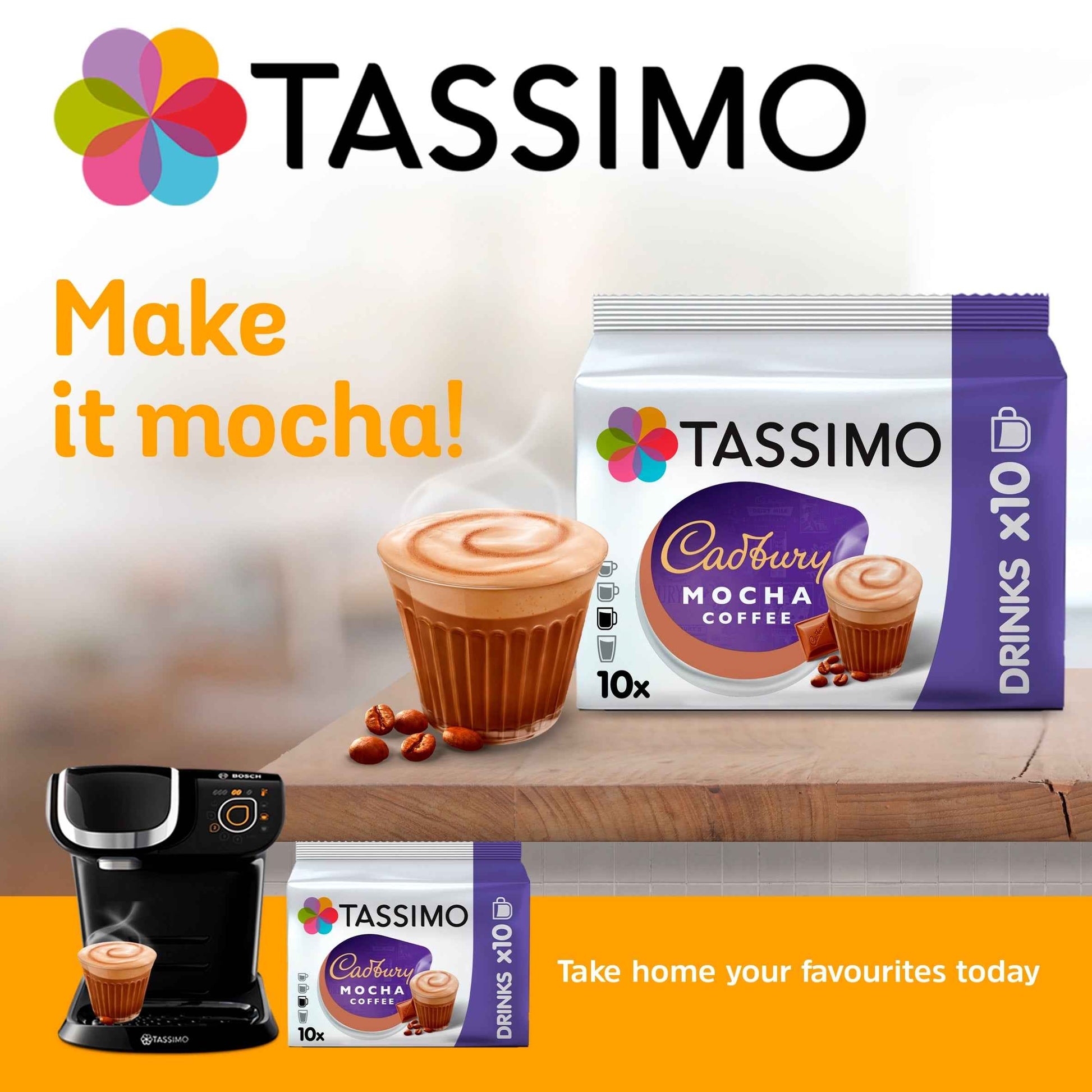 TASSIMO Cadbury Mocha Coffee 160g