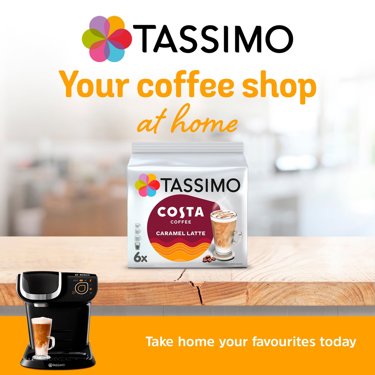 Tassimo Costa Caramel Latte Coffee Pods x 6 173.4g — image 4