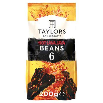 TAYLORS OF HARROGATE Hot Lava Java Roast 6 Coffee Beans 200g
