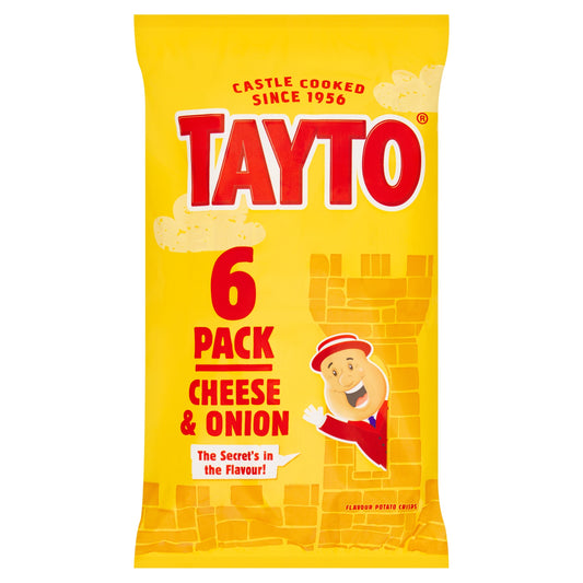 Tayto Cheese & Onion Potato Crisps 6 X 25G — image 1