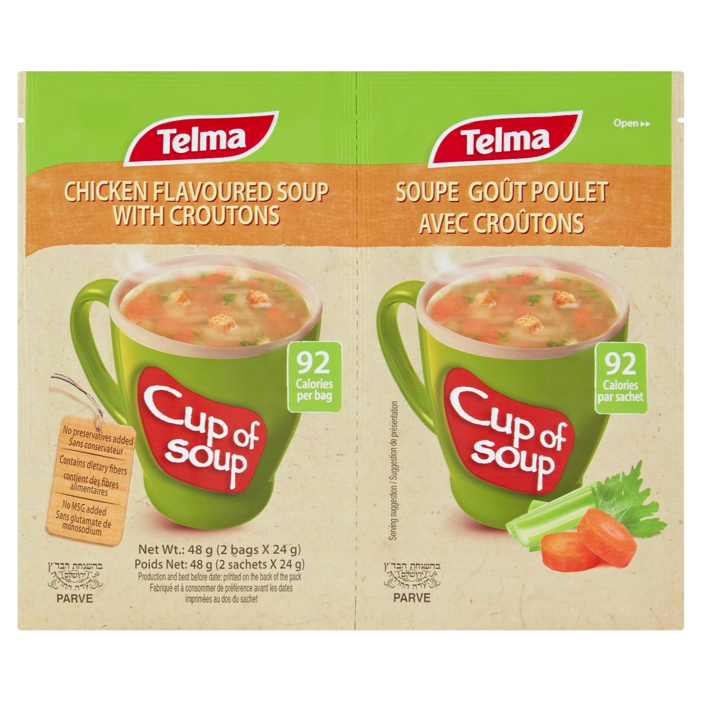 Telma Chicken Flavoured Soup with Croutons 48g — image 1