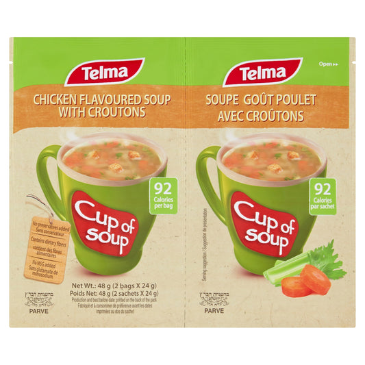 Telma Chicken Flavoured Soup with Croutons 48g — image 1