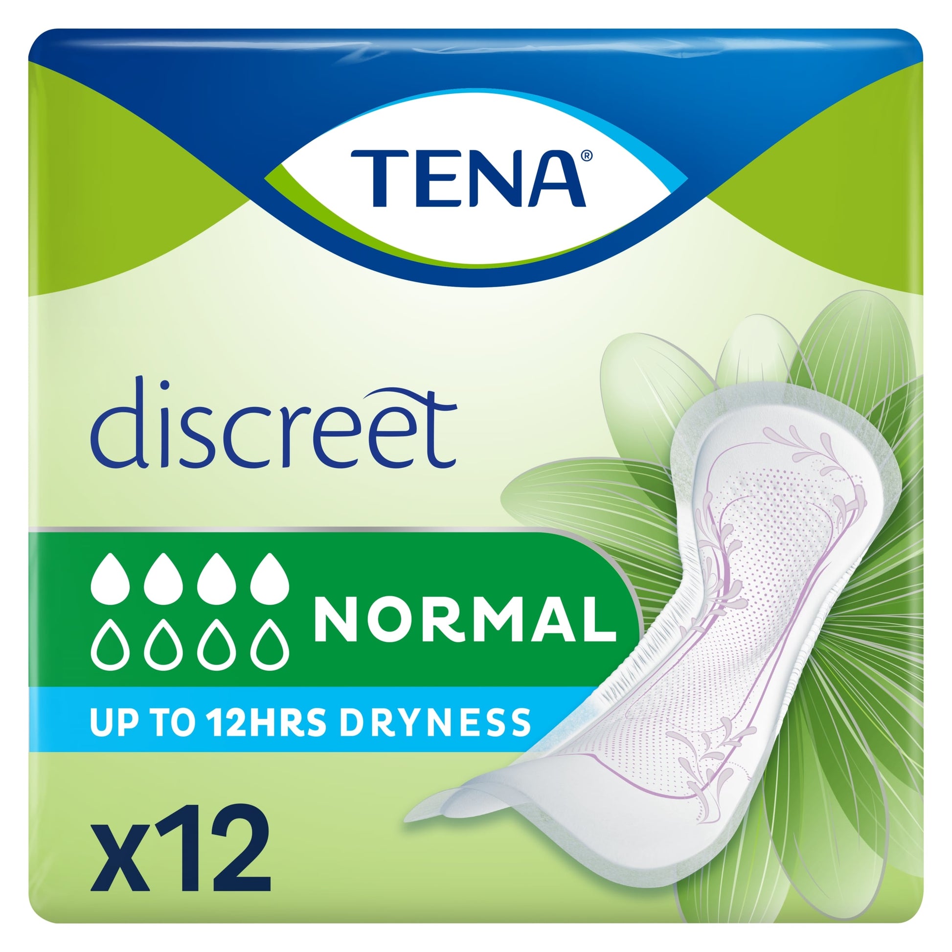 TENA Discreet Normal Incontinence Pads 12 pack — image 1