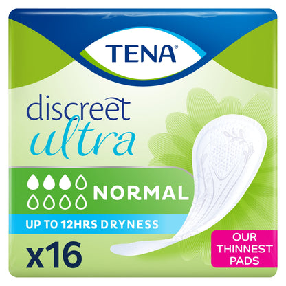 TENA Discreet Ultra Normal Thin Incontinence Pads 16 Pack — image 1