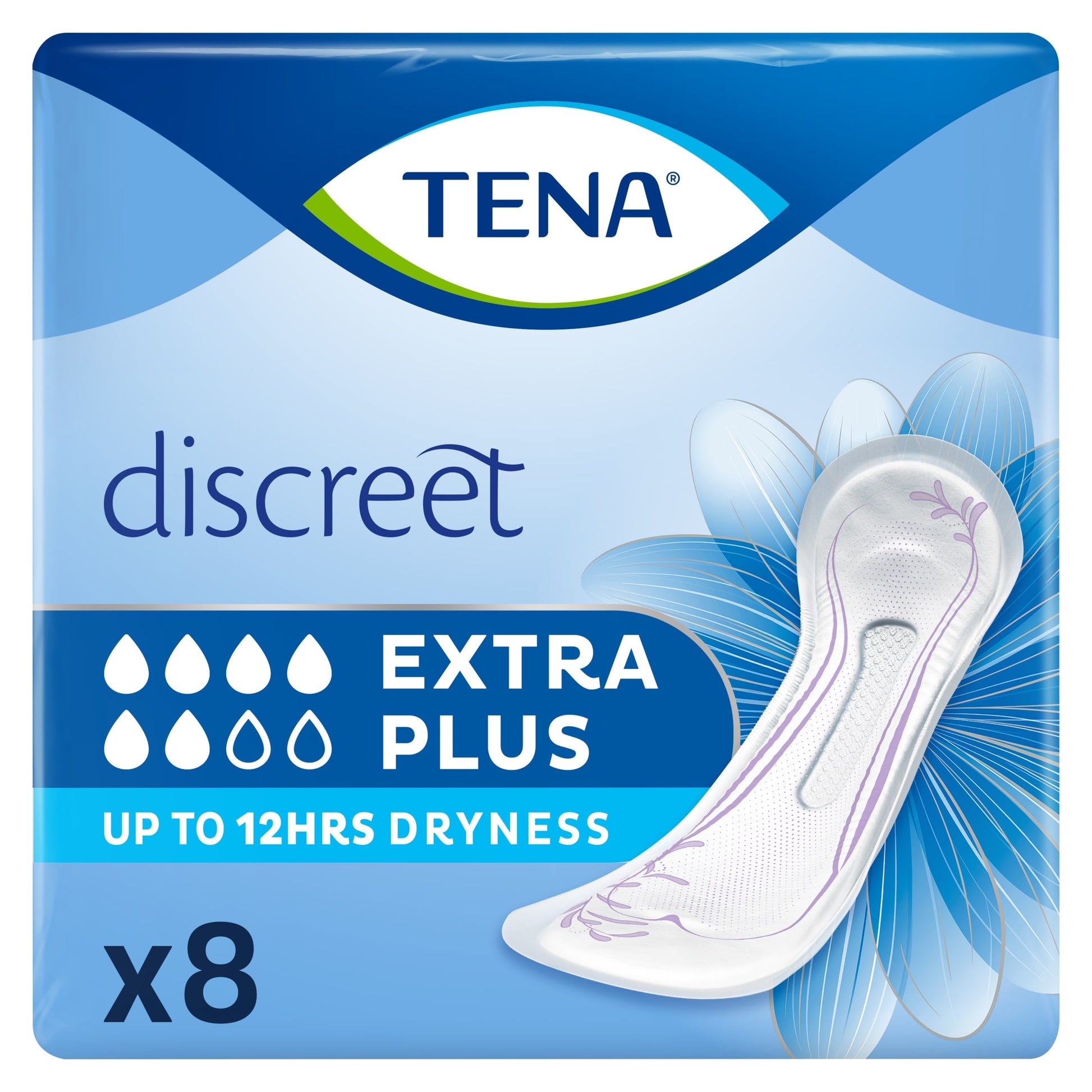 Tena Extra Plus Incontinence Pads 8 Pack — image 1